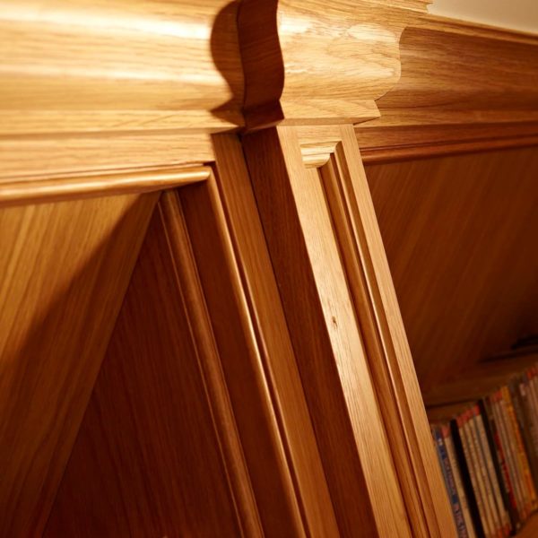Bespoke library furniture for Dick Francis
